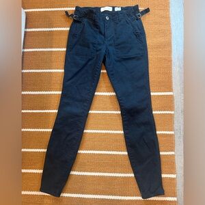 Anthropologie Hei Hei Black Cargo Adjustable Waist Skinny Pants Jeans 26” 2